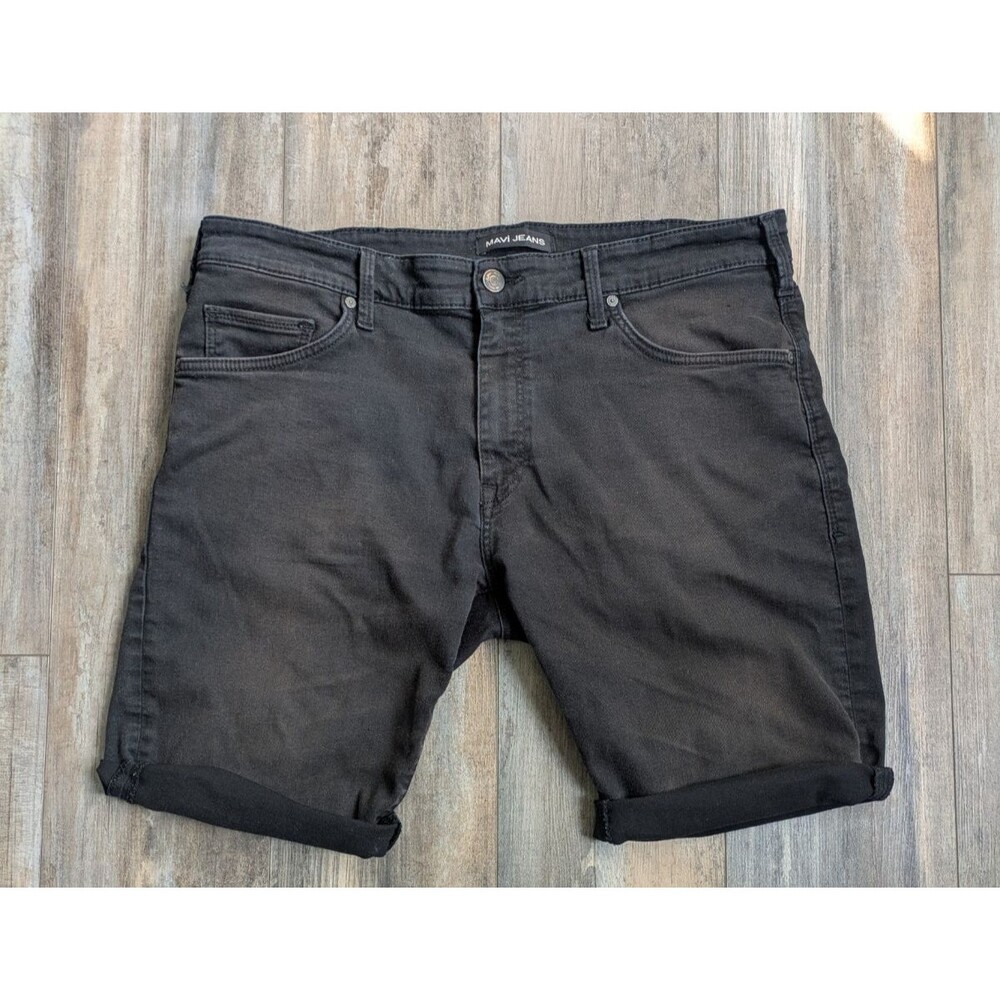 Mavi Jeans Shorts Jorts Men's Size 38 Black 9" Inseam Denim Jake